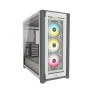 Corsair iCUE 5000X RGB Tempered Glass Mid-Tower ATX PC Smart Case - White